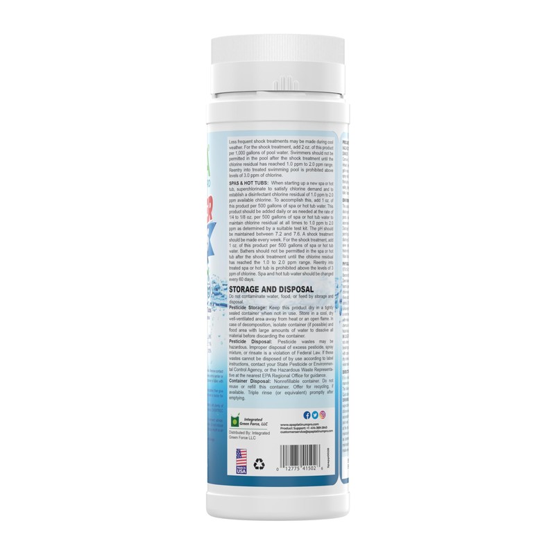 Spa & Swimming Pool | Self-Dissolving, Chlorine Granule| Swim-Safe Enzymes