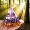 Weigudoc Orgonite Pyramid Reiki Chakra Stones, Tiger's Eye Stone &