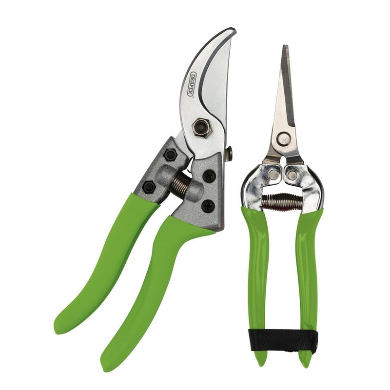Draper 08987 Bypass Pruner and Flower Shear Set (2 Piece),