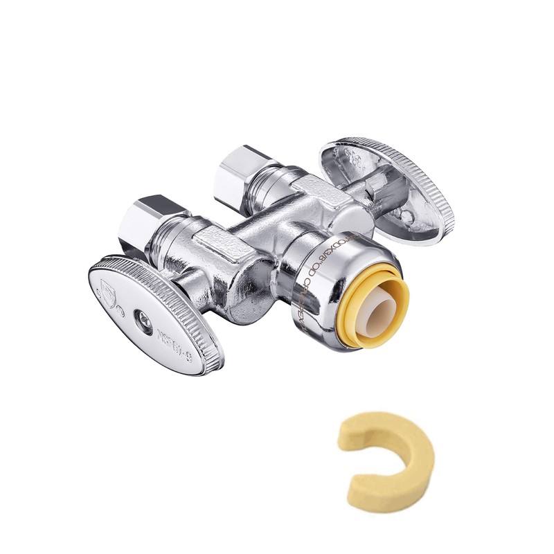 EFIELD Push Fit 1/2" x Dual 3/8" ; OD Compression