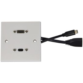 AV:Link | 8K HDMI & USB-C Multimedia Wall Plate, USB4 Fast Charge & Data Transfer Type-C and 8K HDMI Sockets: Optimised Connectivity for Home, Office and Education Spaces