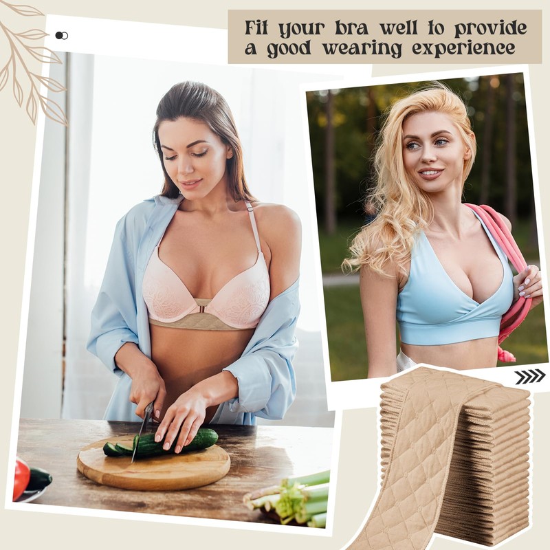 SATINIOR 20 Pcs Bra Liners for Sweat 18x3 Inch 3