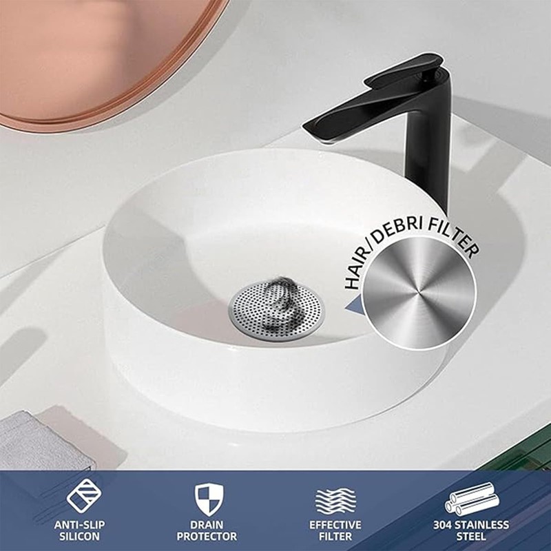 1 Piece Strainer for Shower Drain Strainer, Stainless Steel Hair