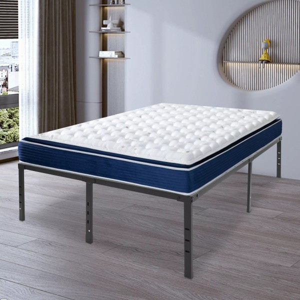 Heavy Duty Double Bed Frame Bed Frame Load 500kg/1100lbs Iron