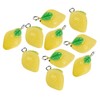 EXCEART 20pcs Lemon Pendant Key Chain Lemon Beads Mini Charms