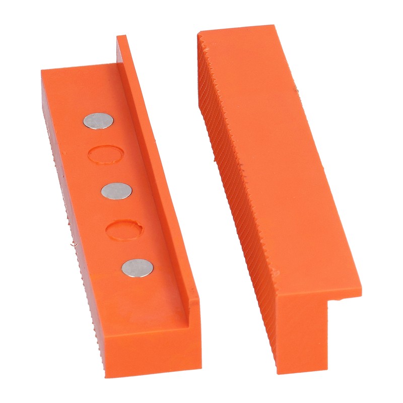 2Pcs Jaws Protection Cover ABS Multiple V Shape Grooves Magnetic
