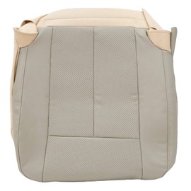 Priprilod Perforated Tan 4C 2C or 1C Leather Driver Side Bottom Seat Cover Compatible with Ford Expedition 2007 2008 2009 2010 2011 2012 2013 2014