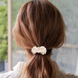 Yean Peal 2 Pack Pink Hair Scrunchies Elastic Ponytail Hair Bands for Women and Girls