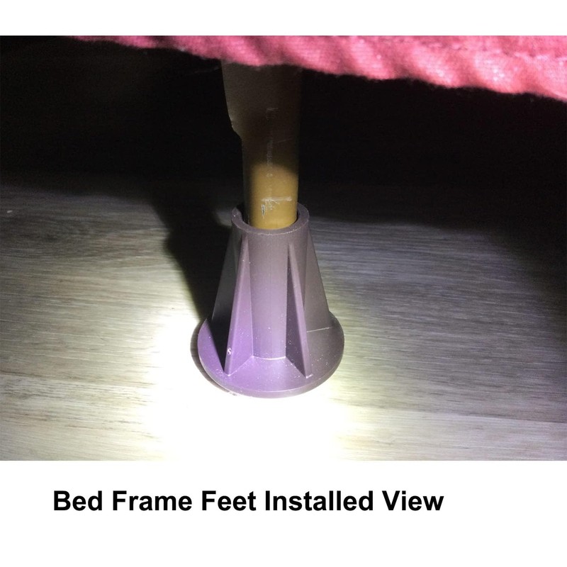 Home's Place Steel Stem Bed Frame Feet to Replace Wheels.