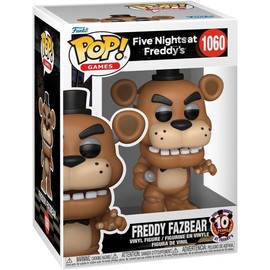 POP Games: Five Nights at Freddy's 10th Anniversary - Freddy Funko Vinyl Figure (Bundled with Compatible Box Protector Case), Multicolor, 3.75 inches