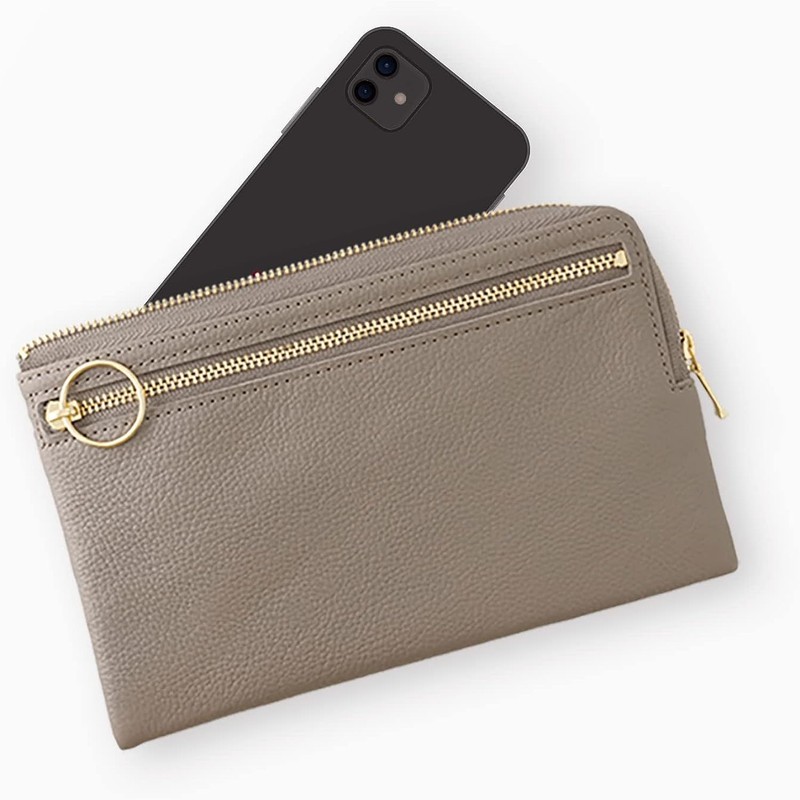 Slip-On OSL Passport Wallet Pouch Gold OSL-5802 Genuine Leather Wallet