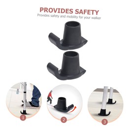 Baluue 2pcs Professional Walker Skis Walker Sliders Nonstick Crutch Tips for Enhanced Stability