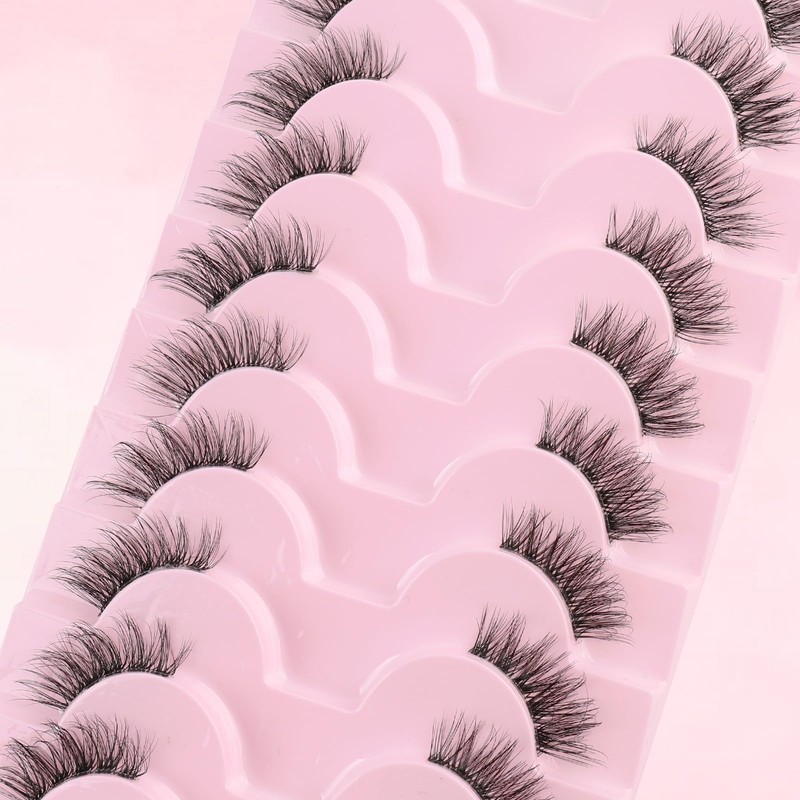 Sixstarhair Half Lashes Natural Looking Cat Eye Lashes with Clear