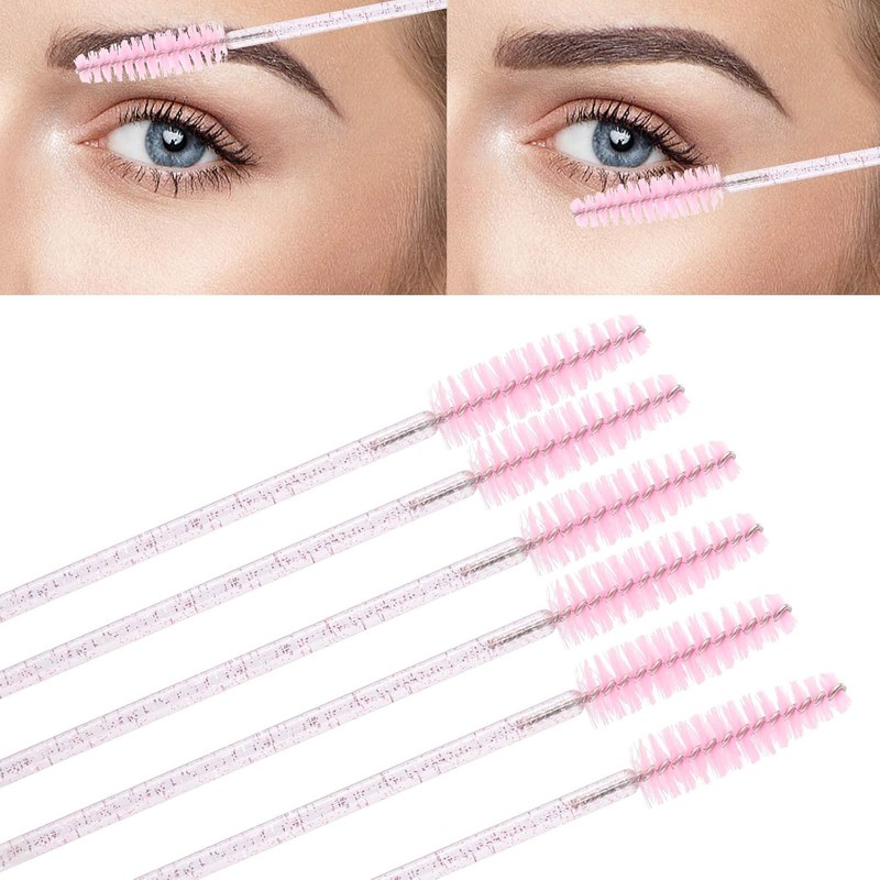 Tbestmax 200 Disposable Mascara Wand and Lipstick Applicator Wands Crystal