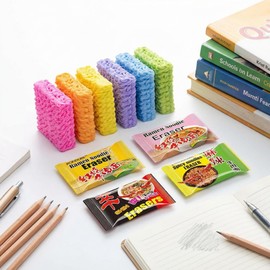 Pencil Top Erasers for Kids, Cute Animal Eraser Caps Bulk | Fun Pencil Toppers Classroom Rewards, Back to School Party Favors Supplies (Food Erasers)