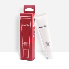 KEARING Iron-On Fabric Adhesive, Permanent Fusion Glue for Fabric Bonding, Works on Cotton, Denim, Polyester, and More, Quick-Dry, Non-Toxic, Waterproof, 1.35oz/40ml