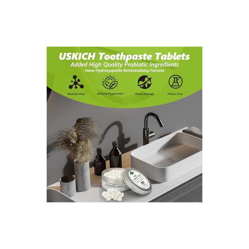 200 Pcs Toothpaste Tablets - Eco-Friendly Nano Hydroxyapatite