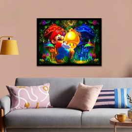 jieyisier Diamond Painting Cartoon Diamond Painting Anime Figures Decoration, Forest Diamond Painting for Children, Girls, Boyd, DIY 5D Diamond Painting Pictures for Adults, 12 x 16 Inches