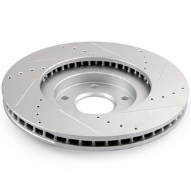 INEEDUP 5 Lugs Disc Drilled & Slotted Brake Rotors Front For Infiniti EX35 EX37 G25 G35 G37 M35 M35h M37 M45 M56 Q40 Q70 Q70L QX50 QX70 For Nissan 350Z 370Z Maxima Murano