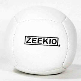 Zeekio Lunar Juggling Ball - 110g Professional UV Reactive 6 Panel Ball - Single Ball (Solid White)