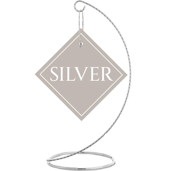 Silver Ornament Display Stand - Hanger Holder for Christmas Ornaments