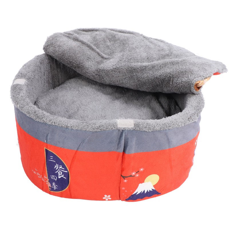 Noodle Box Cat Bed Japanese Style Semi Enclosed Soft Comfortable