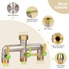 Heavy Duty 3 Way Garden Hose Splitter Full Flow, Brass