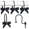 Decorative Shower Curtain Hooks, Luxury Bowknot Shower Curtain Rings, Modern