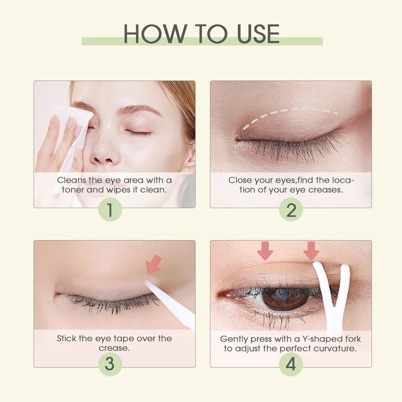 FADVAN 500PCS Double Sided Eyelid Tape, Waterproof Invisible Eyelid Lifter