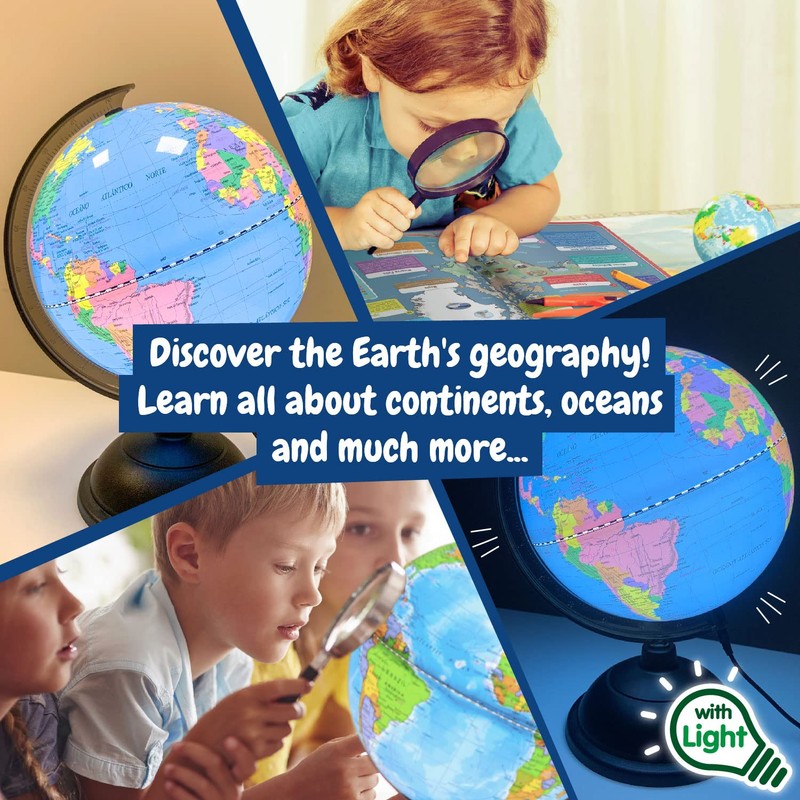 Science4you Illuminated Globe for Children + 8 Years – Interactive