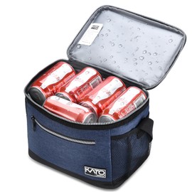 Kato Tirrinia Cool Bag Small Car for On the Go Lunch Bag Insulated Adults for Work Lunch Box Mini Cool Box Cool Bags Beach Bag with Cooling Compartment Foldable for Travel Beach Camping Dark Blue