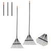 Daxguard 42 HRC Steel Gardening Leaf Rake, 24 Tines 23.2"