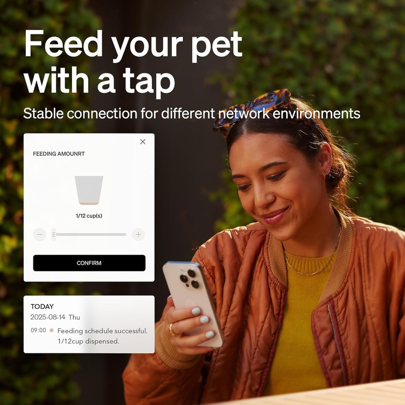 PETLIBRO Automatic Cat Feeder, Cat Food Dispenser Battery-Operated with 180-Day