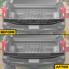 HSUTVXPRO Tailgate Cap Molding Kit for F150 2015-2020, OE Style Combined Flexible Step Integrated Step Protector Tailgate Cover Molding Trim for F-ord F150 2015-2020 Accessories, Black