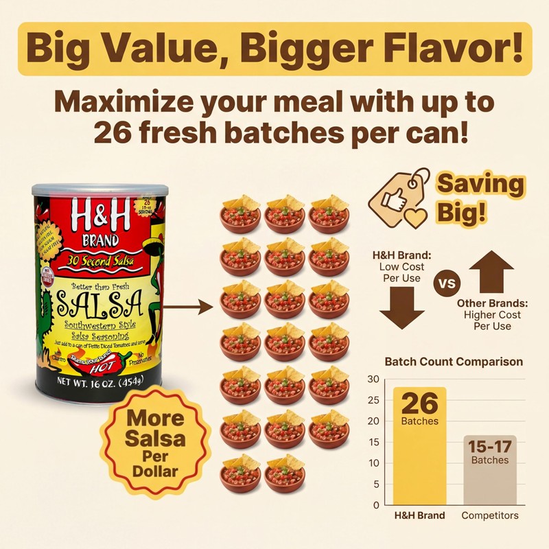30 Second Salsa Seasoning Mix - Hot, (16-oz. Can Makes