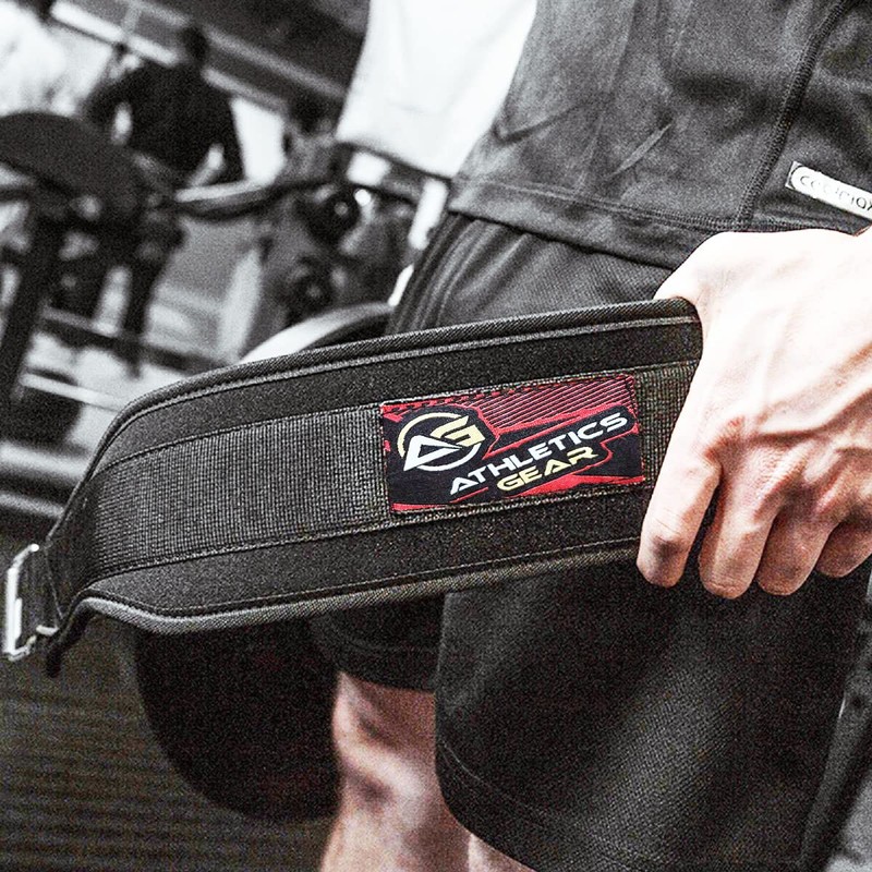 Weight Lifting Belt by AG, 5.5” Self-Locking Double Padded Neoprene