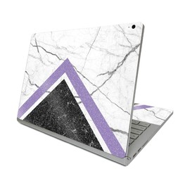 MightySkins Glossy Glitter Skin Compatible with Surface Book 3 13.5" (2020) - Geometric Marble | Protective, Durable High-Gloss Glitter Finish | Easy to Apply, Remove, Change Styles | Made in The USA