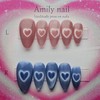 Heart Magnet [Handmade Nail Tip] Emily Nail - Oval /