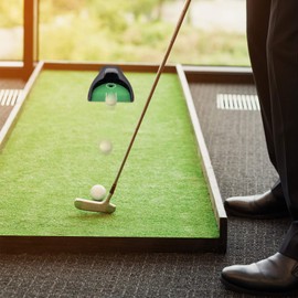 ShawFly Automatic Golf Putting Trainer Golf Putting Machine Automatic Puttout Return Training Putting Aid Golf Ball Kick Back Device for Indoor Outdoor Office Golf Practice