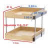Sikarou Wood Pull Out Cabinet Organizer 2 Tie 11" W
