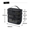 Suitcase Company GPT Mesh Vanity Pouch, 3 Tiers with Handle,