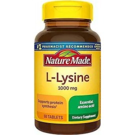 Nature Made L-Lysine 1000 mg Dietary Supplement 60 Tablets 60 Day Supply