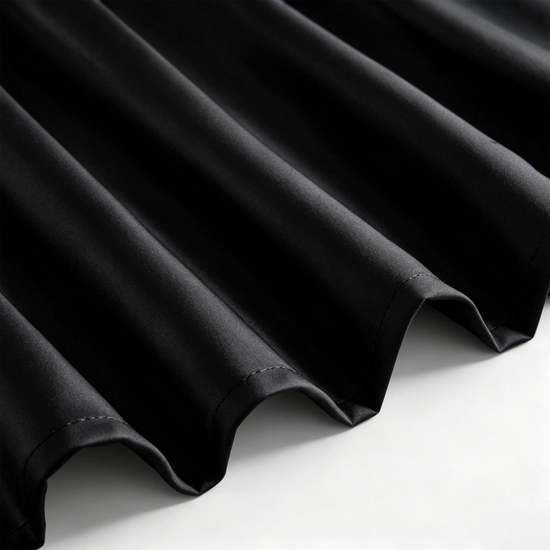 Vocander Black Split Corner Bed Skirt for King Beds 14