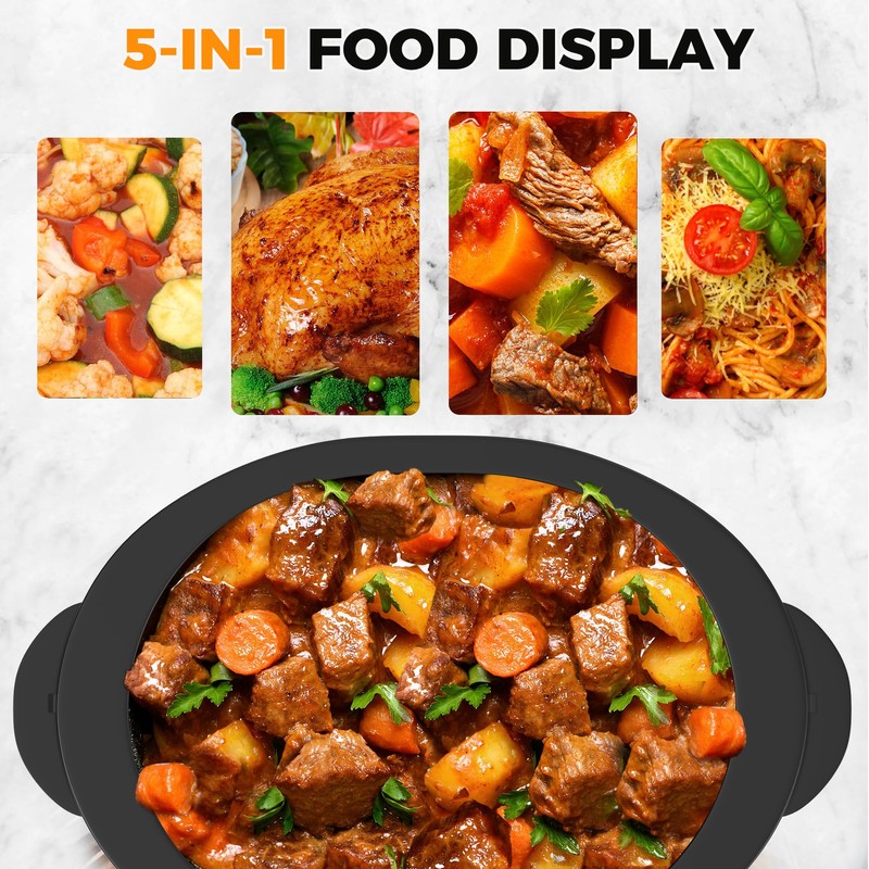 8 QT Electric Roaster Oven with Self-Basting Lid, Turkey Roaster