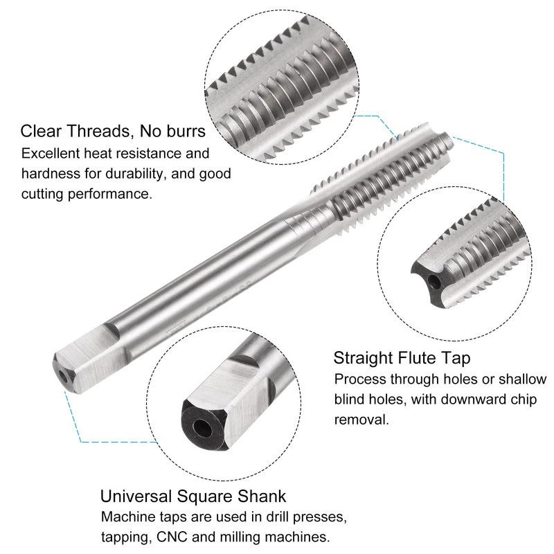 sourcing map Metric Tap and Drill Bit Set, M10 x