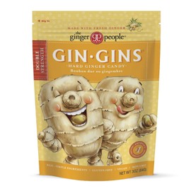 The Ginger People Gin Gins Double Strength Hard Ginger Candy, 3 Ounce, Pack of 12