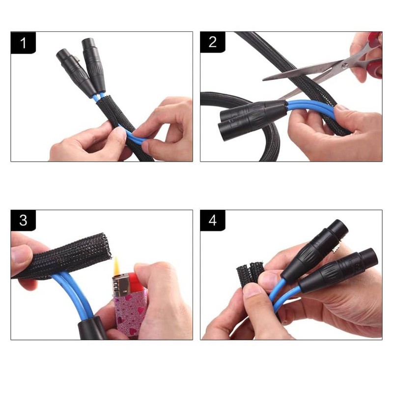 Cable Cover Organiser Cable Tube Self-Closing 13-18 mm 0.5 m