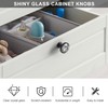 Alzassbg 10 Pack Clear Crystal with Matt Black Base Cabinet