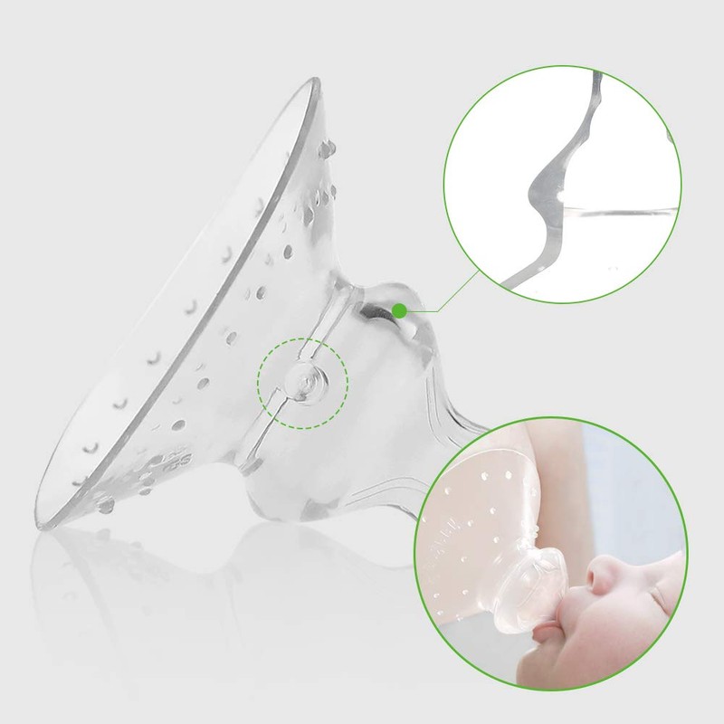 Haakaa Nipple Shield for Breastfeeding with Latch Difficulties Cracked Flat