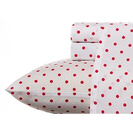 Teen Vogue Sheet Set, Full, Polka Dot, Raspberry